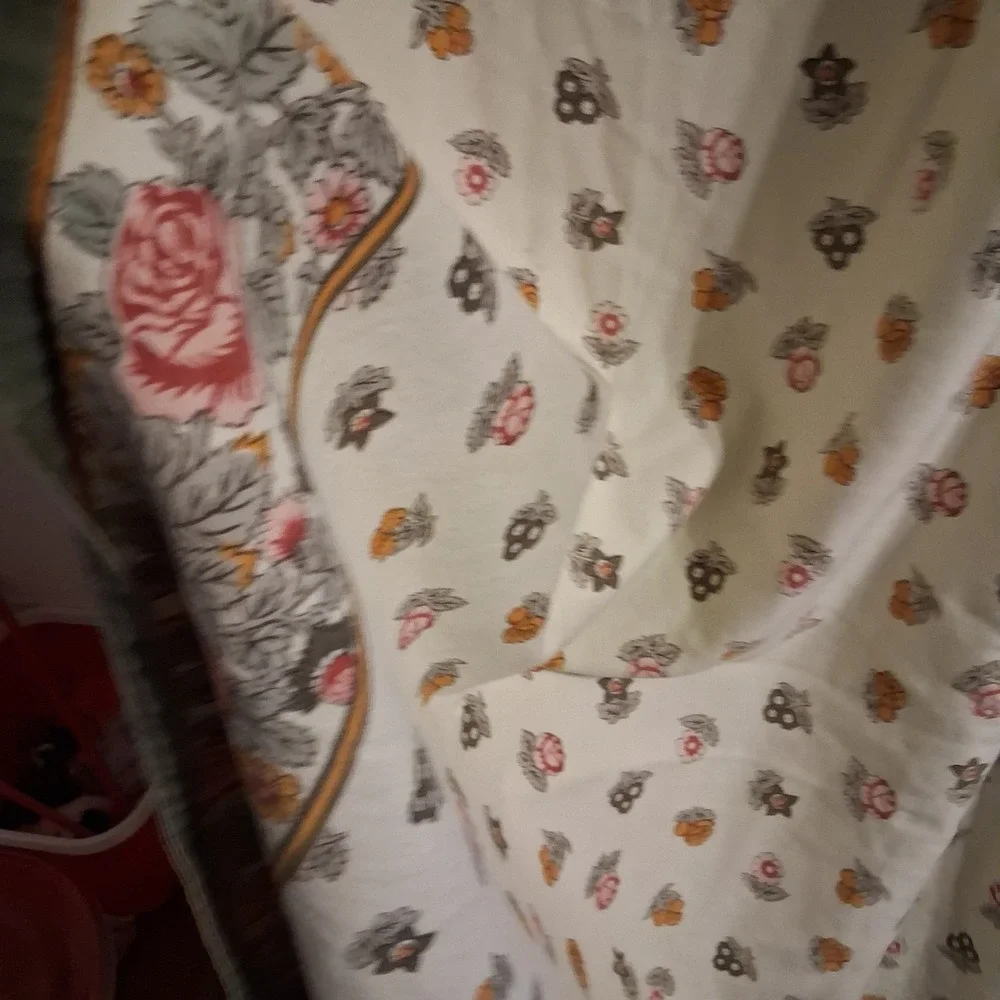 Vintage‎ Williams Sonoma Tablecloth Botanical Green 100% Cotton GVC Earth Tones
